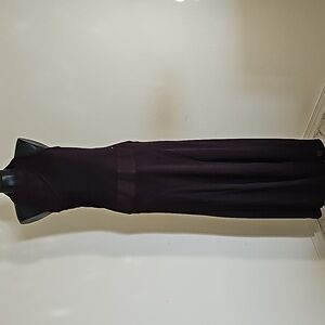 Chanel Hot Pink Dark Purple Halter Low Back Long Gown Dress Sz. 42
